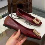Rhinestone Square Buckle Fashion Bean Shoes One-Leg Soft Sole Women's Shoes - Image 3