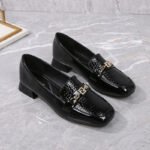 Thick Heel Shallow Mouth Four-Season Loafers Women's Single Shoes - Image 5