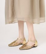 Women's Summer Outer Wear Flats-Bottomed Toe Hollow Woven Pig Cage Shoes for Women - Image 3