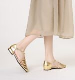 Women's Summer Outer Wear Flats-Bottomed Toe Hollow Woven Pig Cage Shoes for Women - Image 2