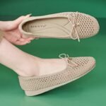 New 2025 Bowknot Hollow Low Heel Shoes Lightweight, Soft and Plaid Large Size Women's Shoes - Image 8