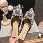 Summer Non-heel Lazy Shoes Women's Pointed Toe Flat Heel Outwear Half-drag Chanel Style Women's Shoes - Image 3