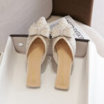 New Flats-Soled Back Hollow Shoes Rhinestone Lazy Toe Shoes - Image 4