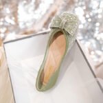 New Internet Popular Single-layer Shoes Women's Spring and Autumn Evening Gentle Fairy Rhinestone Square Toe Shallow Mouth Flat Bean Shoes - Image 6