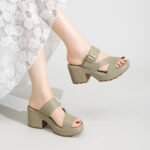 Summer New European and American High-Heeled Sandals Metal Buckle Strap High-Heeled Sandals - Image 2