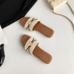 Women's Summer Slippers Fashionable All-match 2025 New French Flat Beach Lazy Slippers for Women - Image 8