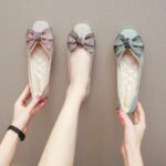 New Fashion soft bottom fairy square flat bottom shallow mouth Bean shoes large size women's shoes - Image 7