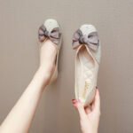 New Fashion soft bottom fairy square flat bottom shallow mouth Bean shoes large size women's shoes - Image 4