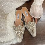Chinese Style Baotou Lace Wedding Shoes Half Slippers for Women - Image 6