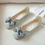 New Fashion soft bottom fairy square flat bottom shallow mouth Bean shoes large size women's shoes - Image 6