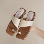 Thick Heel Holiday Style Straw Thong Slippers for Women Summer Outer Wear - Image 2