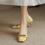 new single shoes fashion low heel shallow French retro square European and American fashion cat documentary shoes women - Image 8