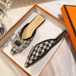 Summer Non-heel Lazy Shoes Women's Pointed Toe Flat Heel Outwear Half-drag Chanel Style Women's Shoes - Image 8