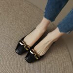 new single shoes fashion low heel shallow French retro square European and American fashion cat documentary shoes women - Image 6