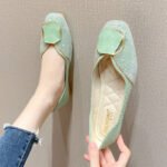 new soft bottom square flat shoes women's fashion Bean shoes Net red shallow mouth late night gentle breeze shoes - Image 5
