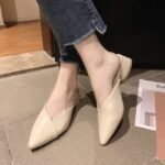 New summer style closed-toe half-slippers for women, fashionable, versatile, pointed toe, - Image 4