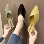 New summer style closed-toe half-slippers for women, fashionable, versatile, pointed toe, - Image 2
