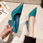 New Fashion Pointed Toe Professional Work Shoes Shallow Mouth Women's Patent Leather High Heels - Image 6