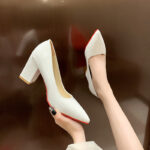 New Professional Interview Workwear High Heels Pointed Toe Slip-On Work Clothing Shoes - Image 2