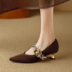 Spring New Arrival All-match Pointed Mary Jane Shoes with One-word Buckle for Women - Image 6