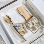 summer outdoor wear thick heel floral versatile fashion rhinestone sandals plus size women's shoes