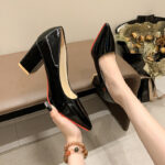 New Professional Interview Workwear High Heels Pointed Toe Slip-On Work Clothing Shoes - Image 3