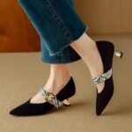 Spring New Arrival All-match Pointed Mary Jane Shoes with One-word Buckle for Women - Image 5