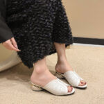 Summer New Style Fish-Mouth Women's Slippers, Elegant Casual Fashion Half-Slip Large Size Women's Shoes - Image 4