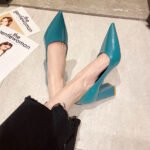 New Fashion Pointed Toe Professional Work Shoes Shallow Mouth Women's Patent Leather High Heels - Image 9