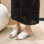 Summer New Style Fish-Mouth Women's Slippers, Elegant Casual Fashion Half-Slip Large Size Women's Shoes - Image 8