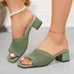summer new Korean version of flying woven outro fashion women's sandals