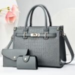 New Crocodile Pattern Single Shoulder Large Bag Fashionable Crossbody Bag Handbag High-End Women's Ba