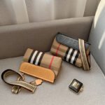 Korean Style Single Shoulder Crossbody Small Square Bag Underarm Bag Canvas Plaid New Model