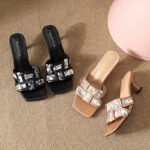 Summer Hot-Selling Model, National Style High-Heeled Slippers for Outdoor Wear, Thin Heel Single-Strap Sandals - Image 4