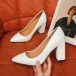 35 size white autumn new Korean style work simple fashion high heels - Image 3