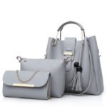 2026 New Women's Bag European and American Fashion Versatile Beaded Tassel Mother-Daughter Bag Three-Piece Set Handbag Shoulder Crossbody Bag - Image 3