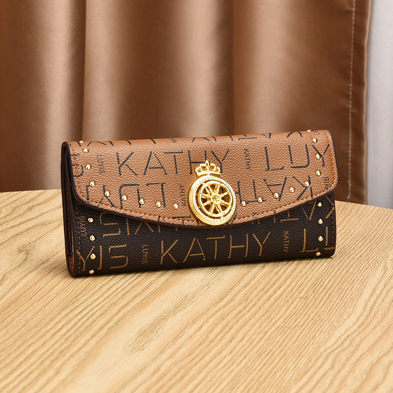 O1CN01D3t0G41zVoP8zQP2p_!!2211281206720-0-cib Manufacturer's 2026 New Women's Wallet Multifunctional Retro Coin Purse Long Letter Mobile Phone Bag Women's Dropshipping - Image 1