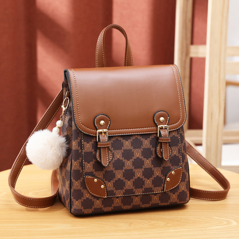 O1CN01HZq6Hi1cIJYnvCu0Y_!!2211436503577-0-cib Manufacturer's Women's Backpack 2026 New Fashion Leather Women's Backpack Large Capacity Travel School Bag Small Piece Wholesale - Image 1