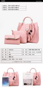 2026 New Women's Bag European and American Fashion Versatile Beaded Tassel Mother-Daughter Bag Three-Piece Set Handbag Shoulder Crossbody Bag - Image 9