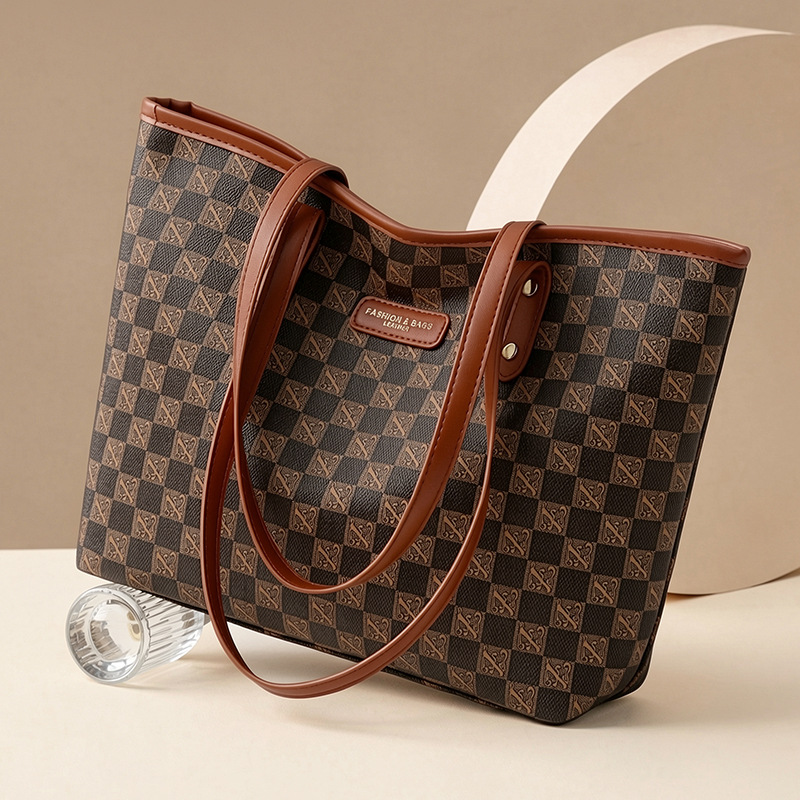 O1CN01eZODOU1qBMSzgenQD_!!2212174035457-0-cib New cross-border minimalist European and American style handbag tote bag for middle-aged women and mothers, large capacity shoulder bag/crossbody bag. - Image 1