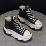 38 SIZE winter new niche high-top women’s shoes thick-soled casual versatile sports shoes - Image 2