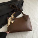 High-grade Scarf Handbag 2025 Spring New All-match Ins Shoulder Underarm Bag Retro Commuter Tote Bag - Image 2