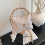 New Quilted Chain Bag, Fragrant Twist Handle Bag, Trendy Women's Bag, Shoulder Crossbody Bag, Oil Wax Leather Retro Bucket Bag - Image 7