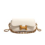 One-Shoulder Underarm Bag with a High-End Feel, Versatile Textured Crossbody Small Square Bag, Popular Chain-Style Korean Retro Niche Bag for Women - Image 3