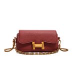One-Shoulder Underarm Bag with a High-End Feel, Versatile Textured Crossbody Small Square Bag, Popular Chain-Style Korean Retro Niche Bag for Women - Image 2
