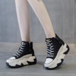38 SIZE winter new niche high-top women’s shoes thick-soled casual versatile sports shoes - Image 3