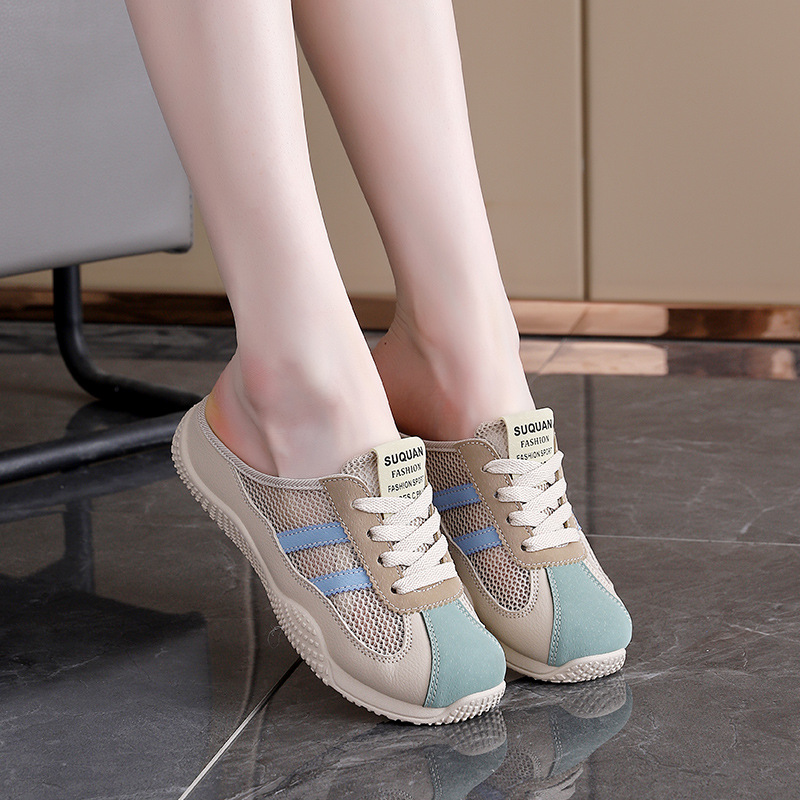 O1CN01UZ22lW1WFDOJyTzzF_!!2776142758-0-cib 39 SIZE Korean style closed-toe half-slipper shoes for women, - Image 1