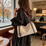 Cross-Border Retro Boston Pillow Bag, New Leather Niche Design, Large Capacity Underarm Bag, Commuter Shoulder Crossbody Bag - Image 3