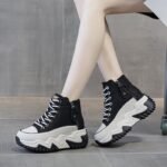 38 SIZE winter new niche high-top women’s shoes thick-soled casual versatile sports shoes