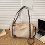 Cross-Border Retro Boston Pillow Bag, New Leather Niche Design, Large Capacity Underarm Bag, Commuter Shoulder Crossbody Bag - Image 6